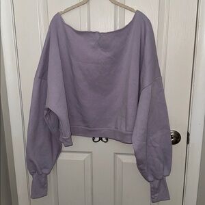 Blogilates Dance Off-Shoulder Sweatshirt in Lavender